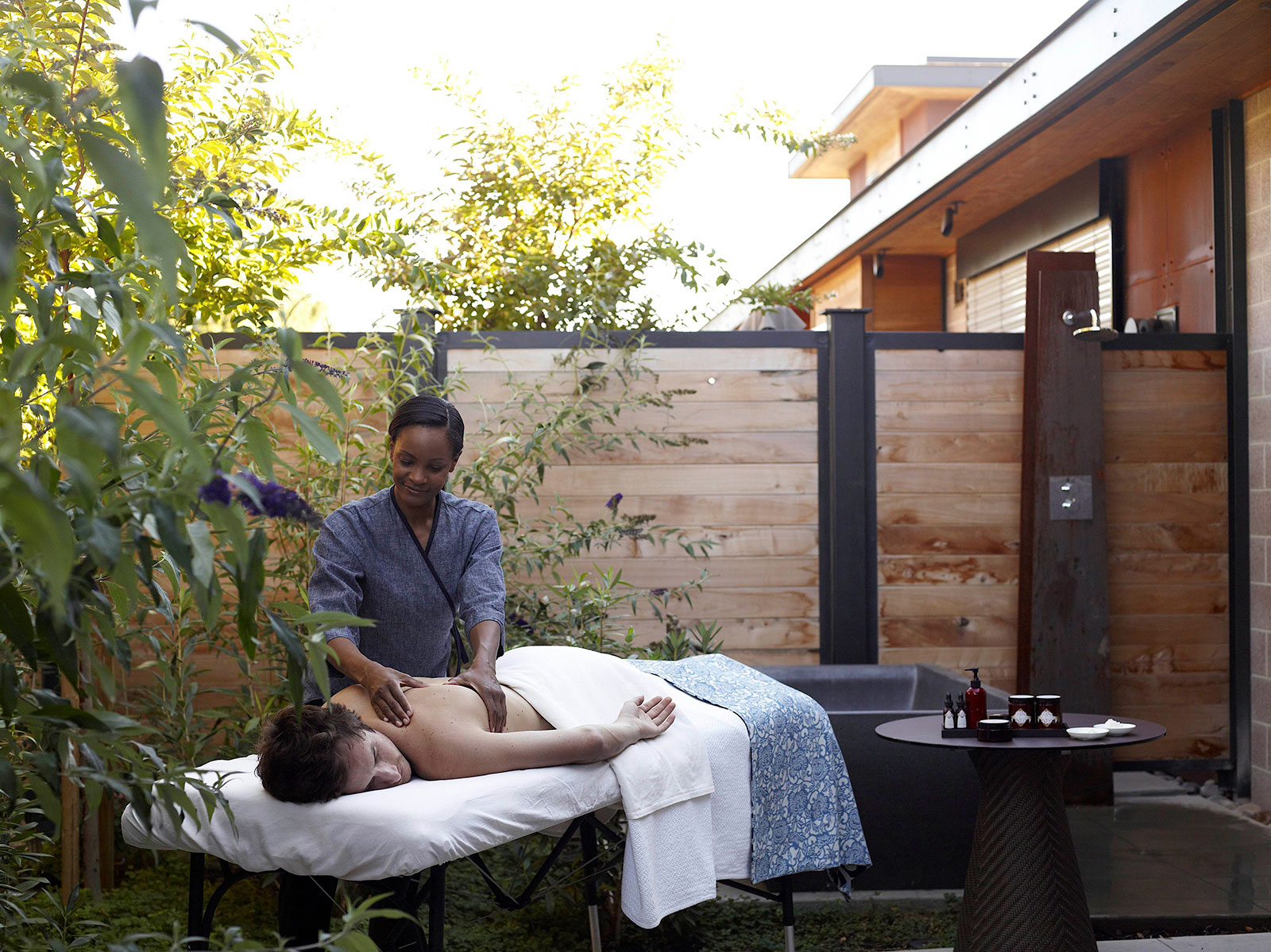 Outdoor Massage at our Spa Resort in Yountville, CA